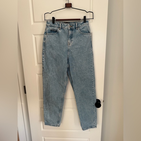 ASOS Blue Straight Leg High-Waisted Jeans - Picture 1 of 3